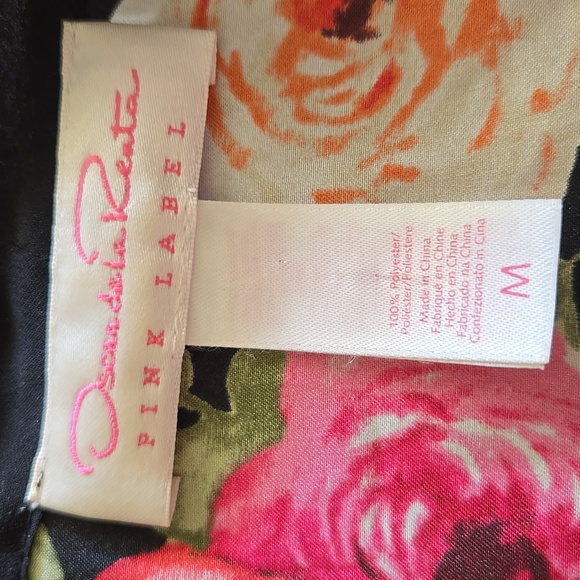 Oscar de la Renta Pink Label Floral Robe Size Medium. - Picture 10 of 10